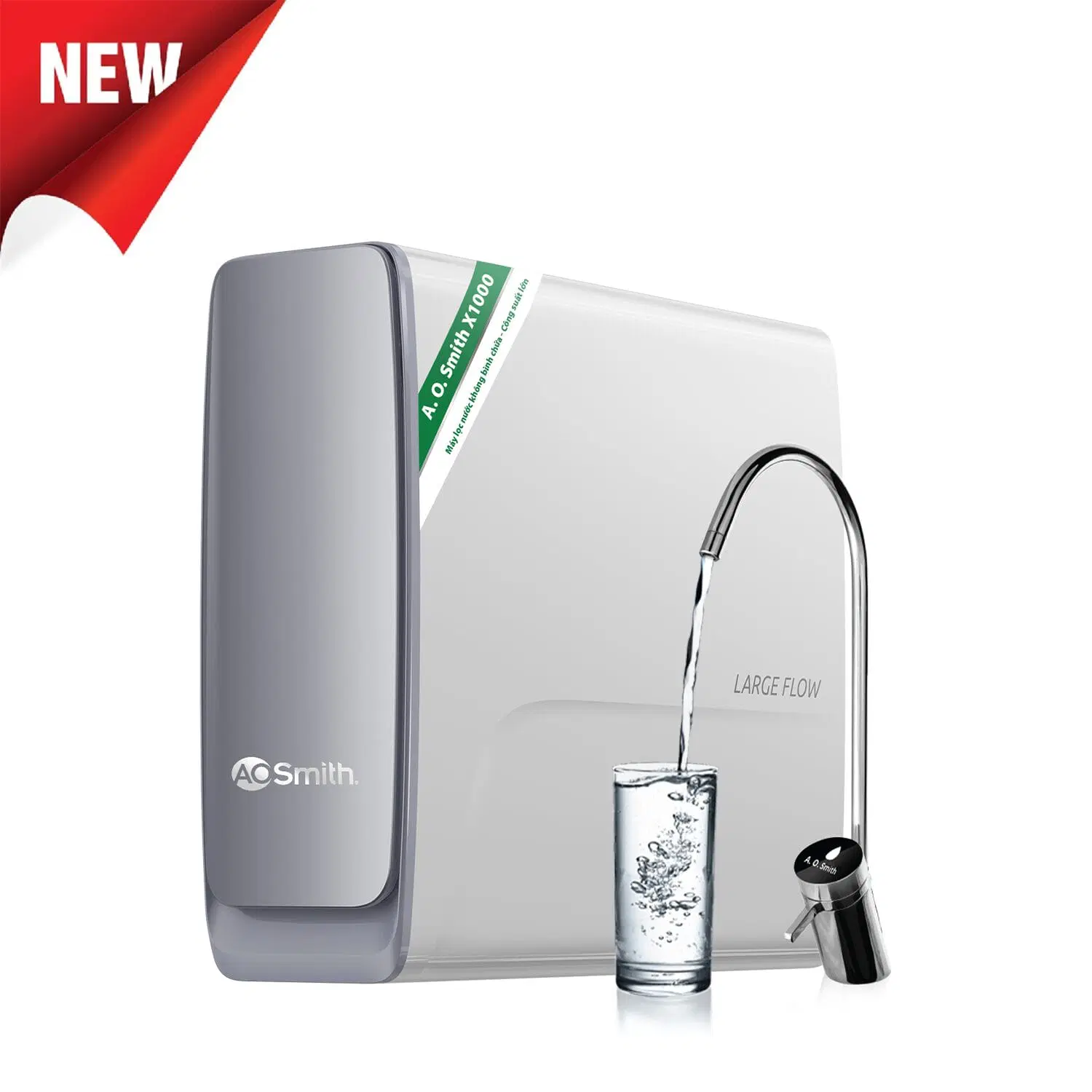 Máy lọc nước A.O.Smith X1000 để gầm – RO cao cấp, lõi lọc bền lâu nhất